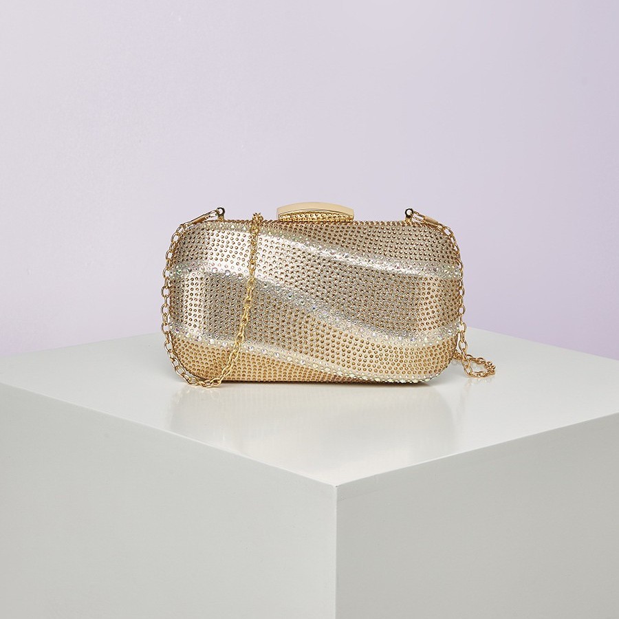 Women'S Evening Bags - New Fashionable Diamond Embedded Clutch Bag