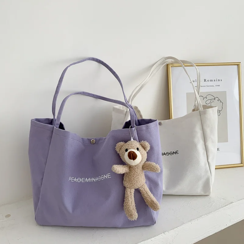 Shopper Tote Canvas - Japanese Canvas Bag Large Capacity Hand-held