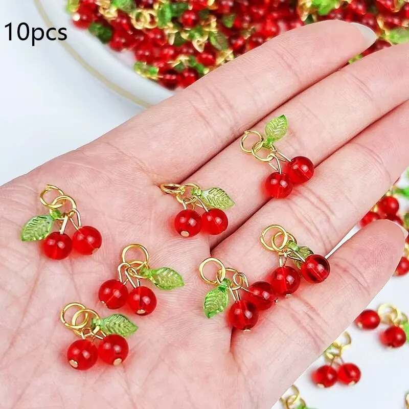 Women Bags Pack - 10 Pack 18x18mm Multishape 3D Red