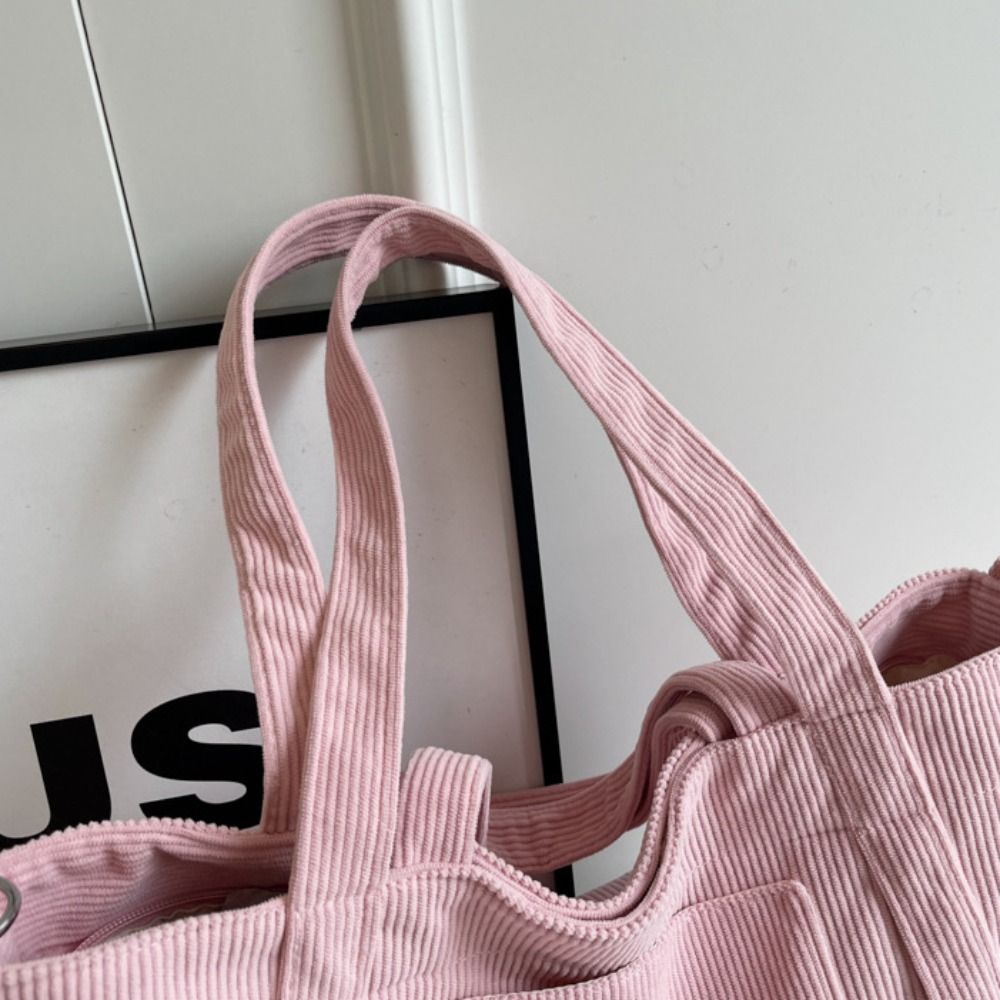 Casual Solid Color Corduroy Sh - огляд і ціна Shopper Tote Canvas