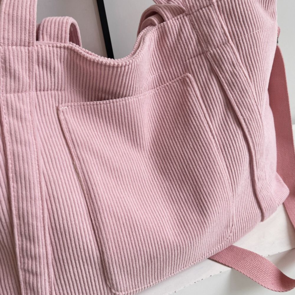 Casual Solid Color Corduroy Sh - огляд і ціна Shopper Tote Canvas