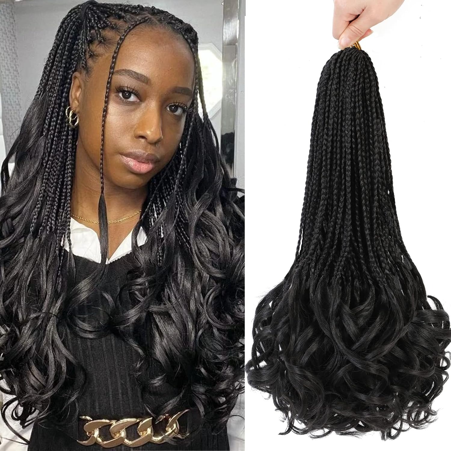 French Curl Crochet Braids 14  - огляд і ціна Women Bags Pack