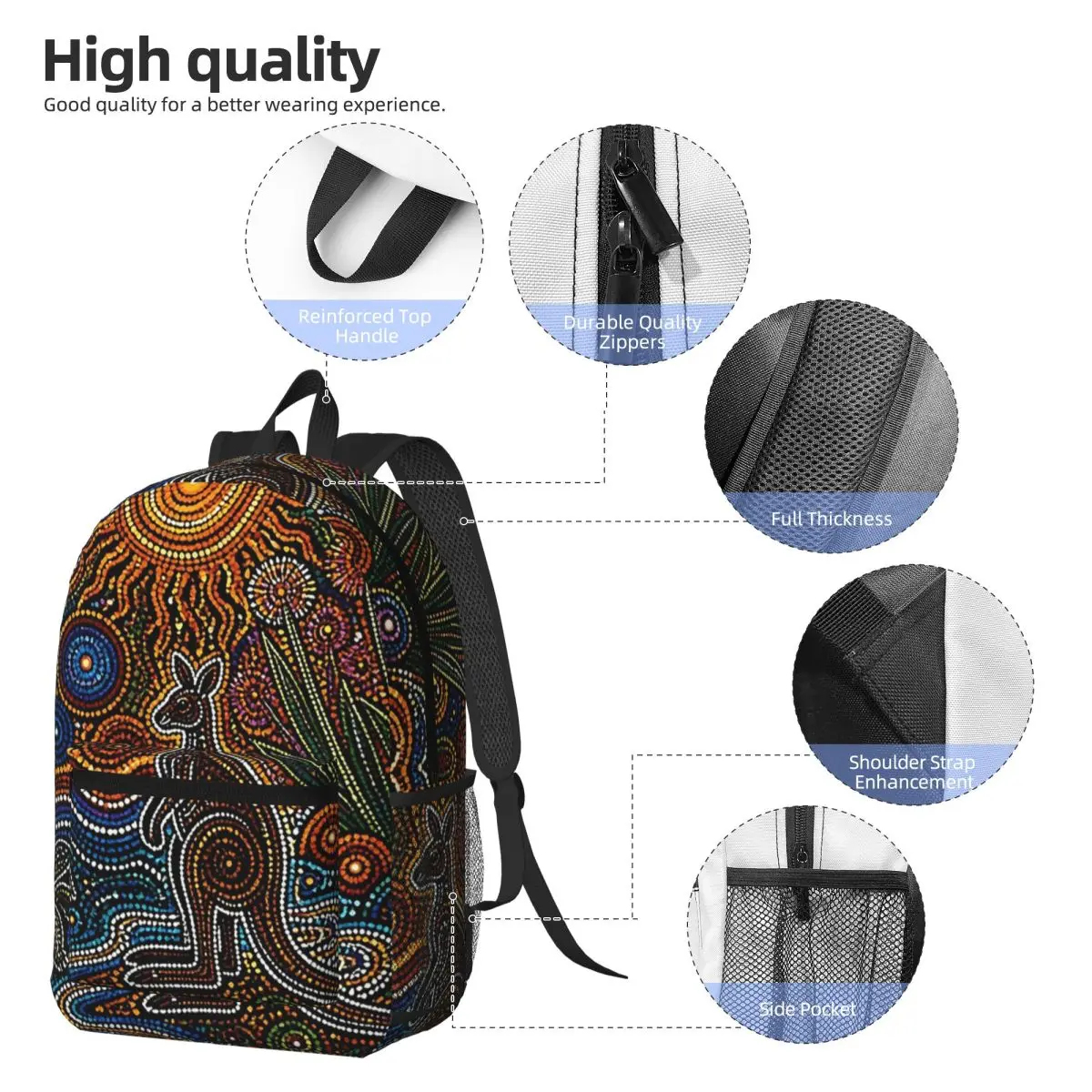 Aboriginal Kangaroo Abstract A - огляд і ціна Women'S Kangaroo Bags